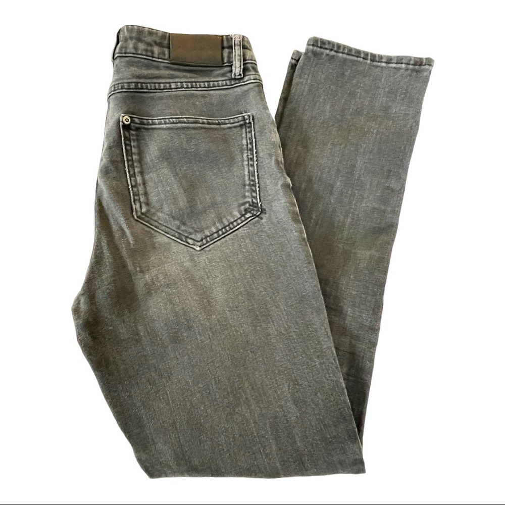 Anine Bing Midrise Black Straight Leg Jeans